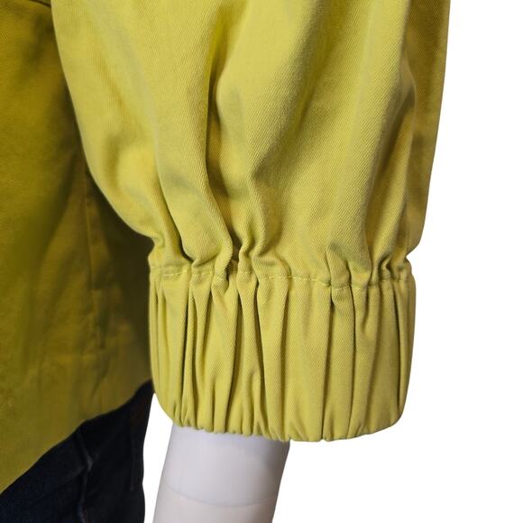 Elliott Lauren Soft Chartreuse Cotton Jacket | Size 10 - Picture 6 of 14